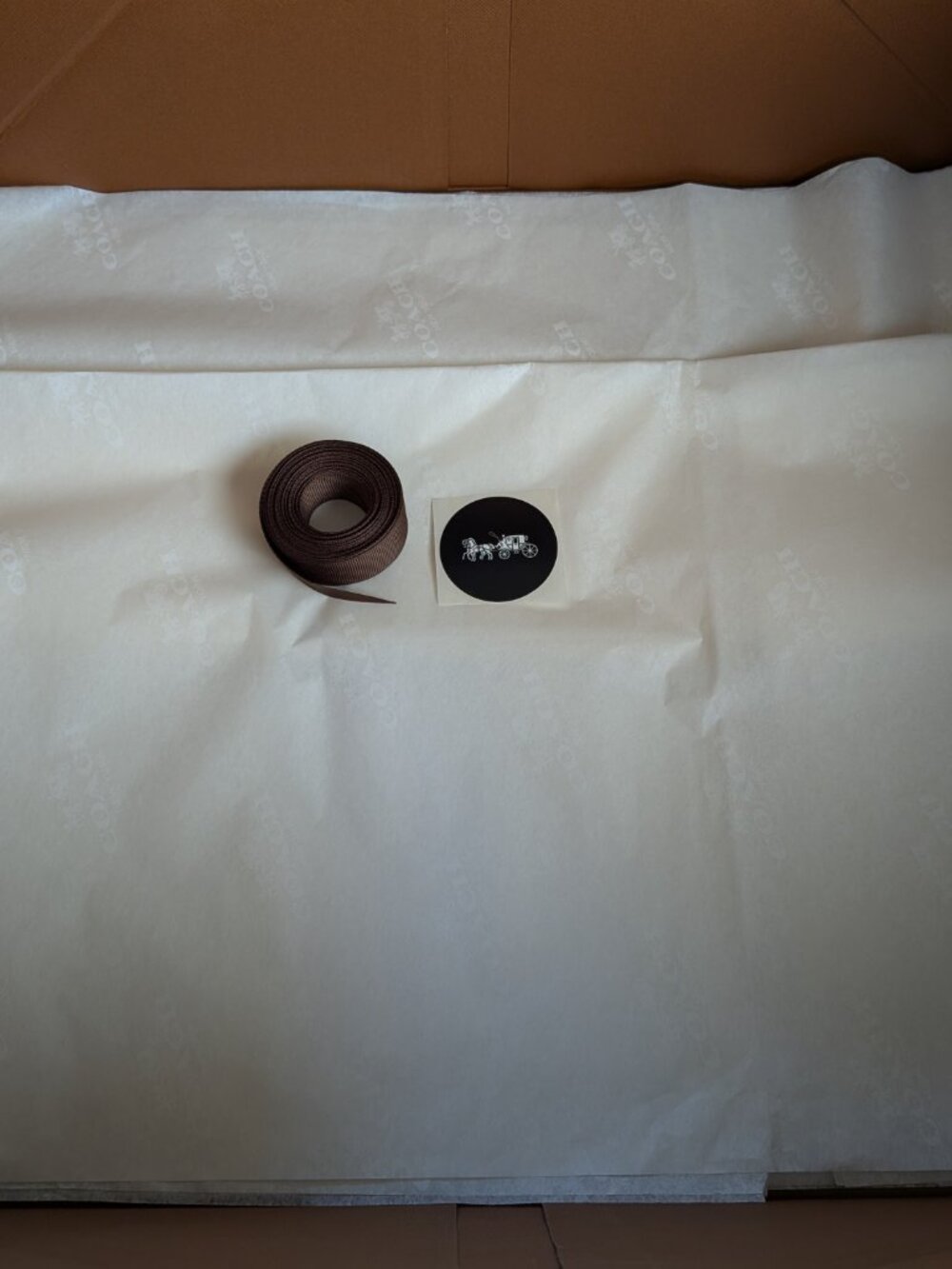 Rare Extra Deep Coach Gift Box | Deep Rigid Storage Box w/ Tissue, Sticker & Ri - Picture 11 of 13